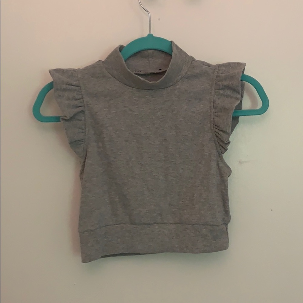 Gray crop top